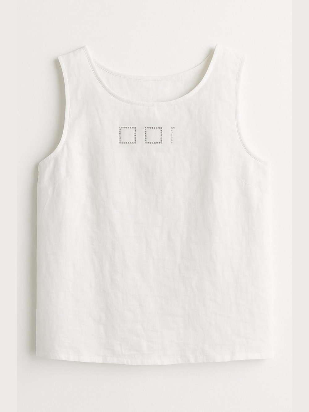 Classic White Linen Tank Top